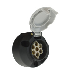 Maypole MP031B 12S 7 Pin Socket Black Towing Socket