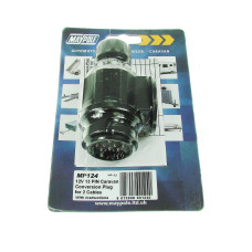 Maypole MP124B 13 Pin Plug with 2 Hole Grommet for Caravan Conversion