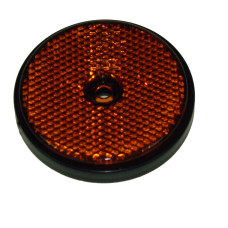 Maypole MP155B Amber Round Reflector with Fixing Hole