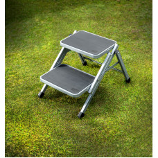 Maypole MP5384 Foldable Double Steel Caravan Step - Silver