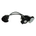 Maypole MP603 Caravan Adaptor Lead 13 Pin Plug to 12N & 12S Socket