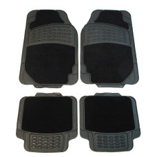 Maypole MP6304 Car Mat Set (4) Black Carpet/PVC