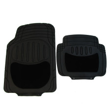 Maypole MP6343 Black Carpet/PVC 4-Piece Car Mat Set