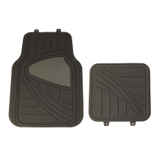 Maypole MP6354 Black/Grey PVC 4-Piece Car Mat Set