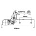 Maypole MP71505B 50mm Coupling Hitch for 60mm Drawbars (Pressed Steel, Black)