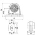 Maypole MP8709BS LED Red/White Outline Marker Lamp with Reflex Lens