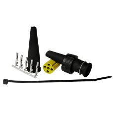 Aspock P13052104 5 Pin Female Yellow Connector with Grommets