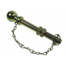 1" (25mm x 190mm) long threaded 50mm towball & pin