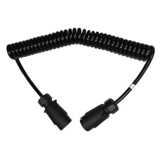 Cable Trailer Extension Plastic M/M 7 Pin Curly