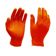 Orange Nitrile Gloves X-Large Box Of 50