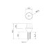 M12x1.5 conical wheel bolt  23mm thread