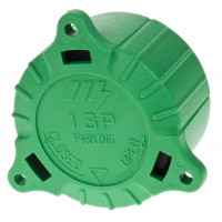 Alignment and storage cap for 13 pin plugs